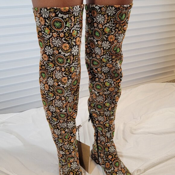 NEW with tags | Funky cloth thigh boots  | Ziggy Over the Knee Boots - Picture 7 of 8